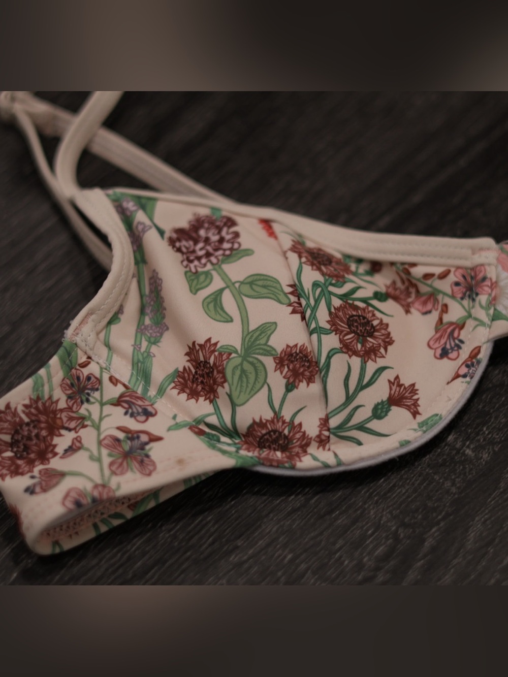 Cider Floral Underwire Bikini Top NWT Size M Cottagecore Swim